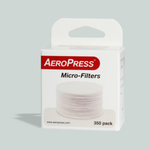 Front view of Aeropress filters 350 pack.